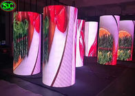 Màn hình LED quảng cáo toàn màn hình màu P4 trong nhà mềm mạiCylindrical cho sự kiện trực tiếp