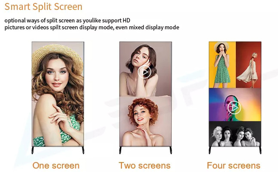 Nội thất P1.8 P2 P2.5 Quảng cáo kỹ thuật số LED Poster Mirror Display Screen led display poster