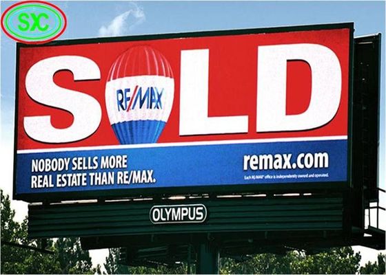 P10 Màn hình hiển thị Led ngoài trời lớn nhiều màu Bảng quảng cáo IP65 chống thấm nước