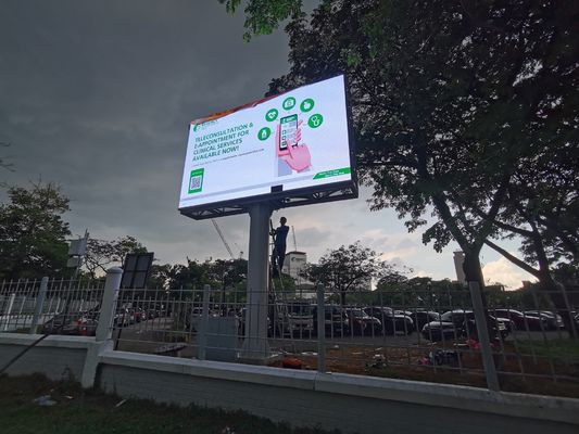 Màn hình LED màu ngoài trời Full P10 độ sáng 7000 với khoảng cách xem rộng thiết kế bảng quảng cáo ngoài trời