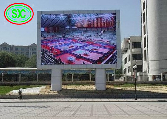 Bảng quảng cáo đèn LED P6 ngoài trời đủ màu chống tia UV có cột dùng cho quảng cáo thương mại