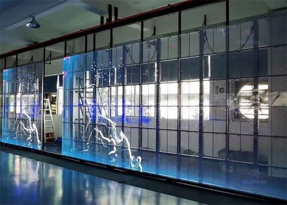 Giá tốt Màn hình video trong suốt P8.93 độ nét cao Bảo hành 3 năm 90% Tỷ lệ trong suốt trực tuyến