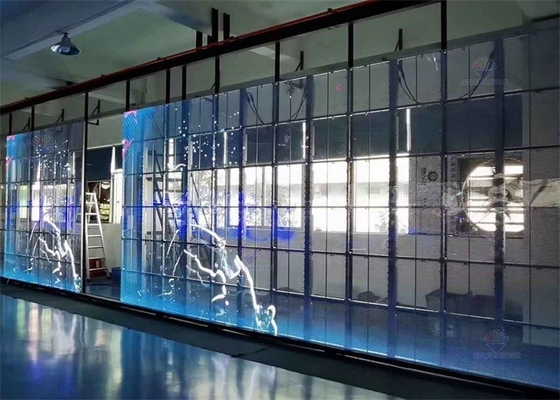 SMD2121 Màn hình LED trong suốt đầy màu sắc Quảng cáo cửa sổ biển báo