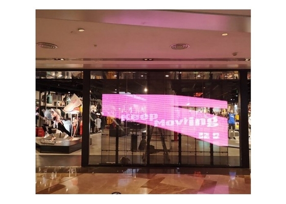 Đường video LED trong suốt P3.91 Indoor Led Mesh Curtain Signage Displays màn hình LED