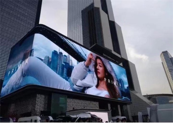 Màn hình Led ngoài trời P10, Tường video cong chống thấm nước IP65
