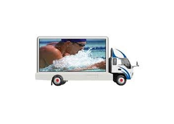 P6 Full Color Van ngoài trời xe tải di động quảng cáo LED hiển thị LED trailer video panel