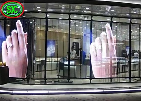 G3.91-7.82 Ultra Thin Full Color Transparent Video Wall SMD2525 IP54 Thời gian sử dụng dài