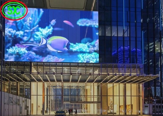Không thấm nước Full Color High Resolution Transparent LED Screen SMD1921 Bảo hành 3 năm