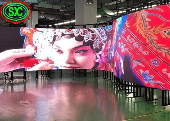P3.91 Curved Shape Curtain Màn hình hiển thị LED cho quảng cáo, 5500-6500 nits