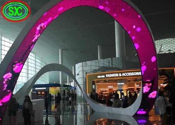 Bên ngoài 360 độ Đàn chiếu LED trụ Cột Curve màn hình quảng cáo bảng quảng cáo