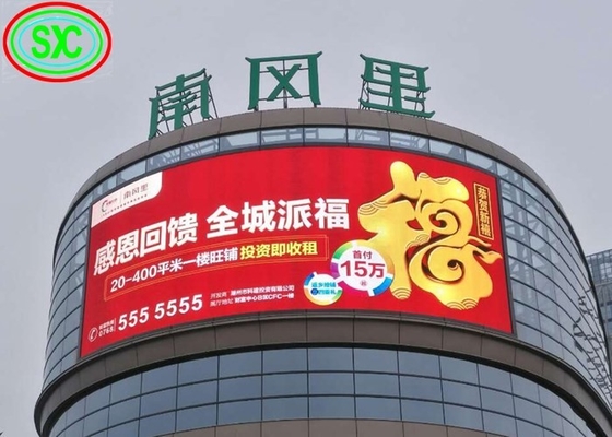Cho thuê ngoài trời đầy đủ màu sắc Led Led Màn hình xây dựng màn hình cong tường P10 không thấm nước