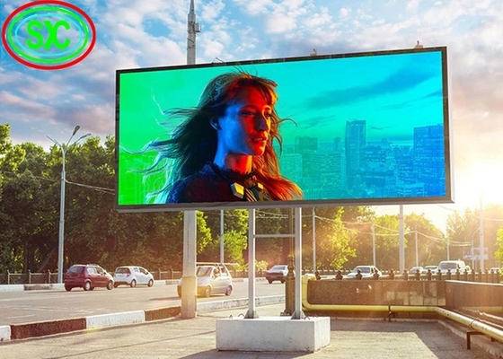 P10 Màn hình hiển thị Led ngoài trời lớn nhiều màu Bảng quảng cáo IP65 chống thấm nước
