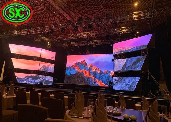 P3.91 Giá thuê RGB Hiển thị LED 6MM Độ dày, màn hình hiển thị lớn 500x500mm Tủ