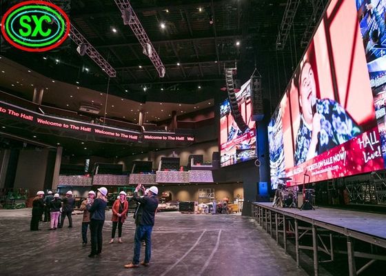 Quảng cáo siêu mỏng Màn hình LED đủ màu trong nhà P3.91 Góc nhìn rộng cho trung tâm