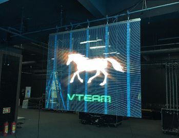 Slim P1.25 Transparent Glass Led Display, Led Mesh Screen mật độ pixel 25600pixels / sqm