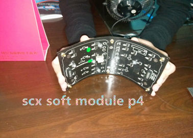 P4 Curving LED Video Screen Curtain Flexible Led Display Module đầy đủ màu sắc