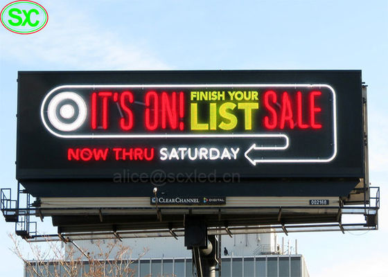 Bảng quảng cáo LED RGB P6 P8 IP65 siêu mỏng với bảo hành 3 * năm