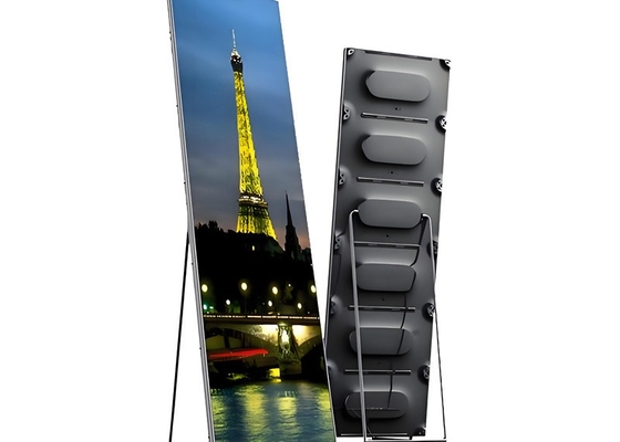 Indoor LED Full Color Poster Screen Rental HD Standing Showcase Màn hình gương