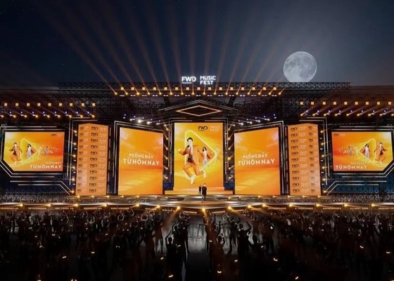 P6 Không thấm nước quảng cáo ngoài trời màn hình video màu đầy đủ LED IP65 SMD3535 Cho thuê / lắp đặt cố định
