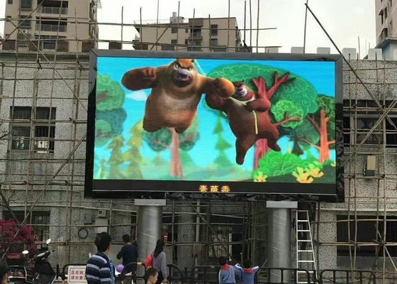 Màn hình sân vận động LED Tấm đúc nhôm Màn hình thuê Màn hình pitch 3.91mm, 500 * 1000mm Full Color Outdoor Video Wall