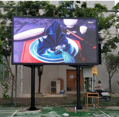 Cho thuê màn hình cong - Die-Cast Aluminum Road Advertising Screen Kiểm soát nước ngoài P16 DIP LED