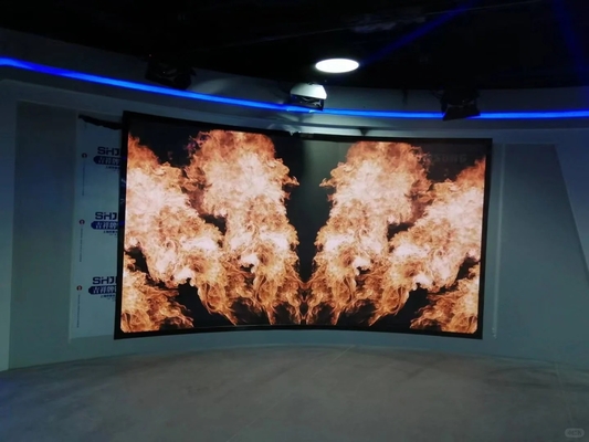DIP Curved Screen Fixed/Rental Advertising P16 Outdoor LED Screen Video Wall Display Độ phân giải cao