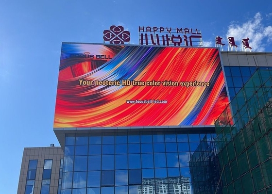 Màn hình quảng cáo cố định / thuê hộp sắt màn hình LED ngoài trời, tỷ lệ làm mới cao màn hình hiển thị video LED