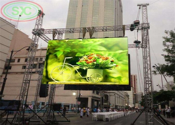 16-Bit màu xám Full Color Smd1515 Outdoor LED Die-Cast Aluminum Màn hình mật độ điểm 10000dots/sqm quảng cáo xuất bản