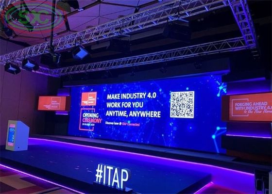 P3.91 Video Quick Assembly Full Color Led Monitor Nội thất tủ nhôm đúc đúc