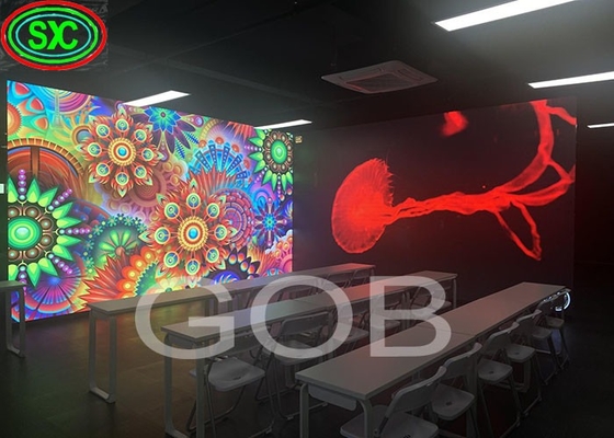 Canbest V Series 500x500mm Cob P1.2 P1.5 P1.9 P2.6 P2.9 Nội thất góc phải màn hình hiển thị LED 90 độ góc LED Video Wall