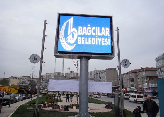 Biển quảng cáo LED ngoài trời P10, điểm ảnh 10mm, độ sáng 50000cd