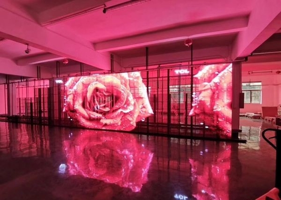 Full Color Transparent Rental Outdoor 2500 Nits P3.91 Màn hình LED minh bạch
