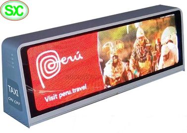 Taxi Roof LED Display HD Không thấm nước Full Color WIFI GPS Billboard P5