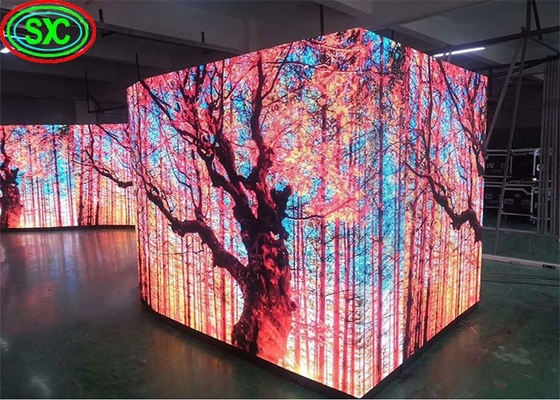 Độ sáng cao HD Thuê mô-đun mềm P2.5 P3 P4 P5 Nội thất cố định LED Phong cách hình trụ Video Wall