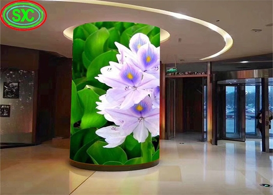Độ sáng cao HD Thuê mô-đun mềm P2.5 P3 P4 P5 Nội thất cố định LED Phong cách hình trụ Video Wall