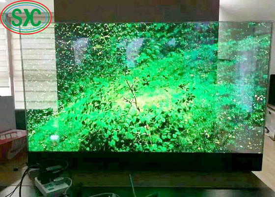 Tốc độ làm mới cao Đèn LED trong suốt Màu sắc đầy đủ 500x1000mm Tủ màn hình LED trong suốt