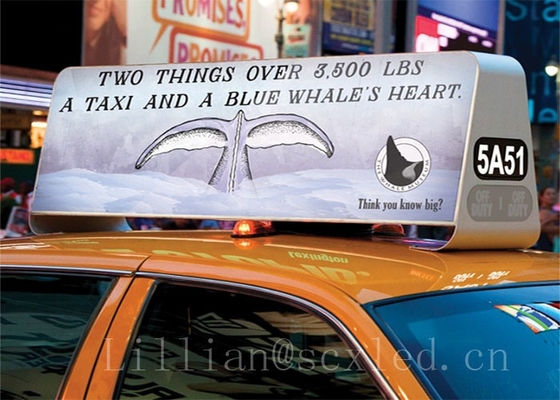 Màn hình xe taxi chống nước P4 đầy đủ màu sắc chip Epistar 3 năm bảo hành