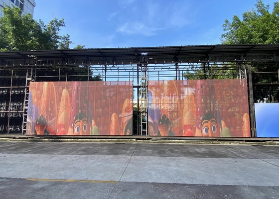 Ultra Thin Full Color Outdoor Advertising LED Die-Casting Aluminium Cabinet P8 Tương thích với môi trường