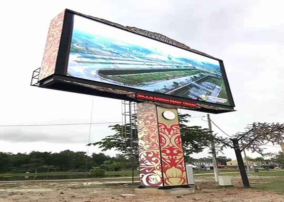 Màn hình LED đầy màu ngoài trời P10 Pilar Screen IP65 Kích thước lớn 1/4 Chế độ quét