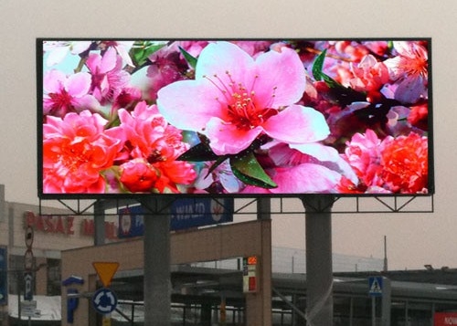 Noiseless Slim Outdoor Full Color Led Display Hd / Lifting Square Led Van Screens Wall