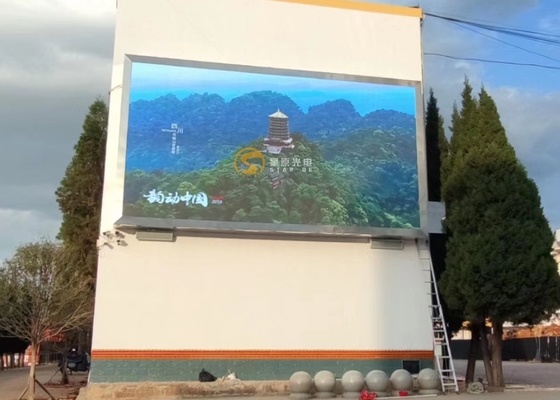 6000 Nits Bên ngoài màn hình LED đầy màu sắc P8mm HD IP65 Pixel Panel Cài đặt cố định