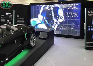 Màn hình trong suốt LED Độ sáng cao Full Color Tường trong suốt 32768 Điểm / mét vuông Cho thuê