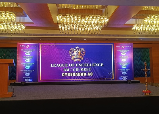 384mm x 192mm Module Size P6 Indoor Full Color LED Video Wall với tủ siêu mỏng và độ sáng 2500nits