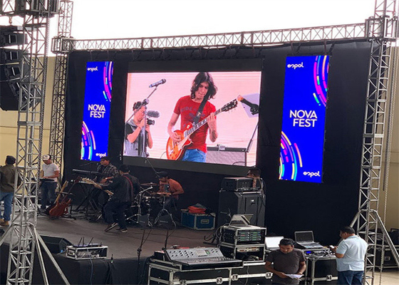 Nhà hàng ngoài trời cho thuê Full Color LED Video Wall Screen P5 960 * 960mm với 320 * 160mm Module