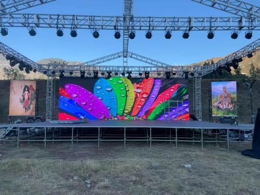 2500nits Độ sáng P3 Indoor LED Rental Video Display Panel with Air-Plug Connection Design mật độ pixel 111111dots/sqm