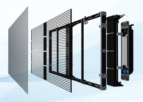 Không thấm nước Full Color High Resolution Transparent LED Screen SMD1921 Bảo hành 3 năm