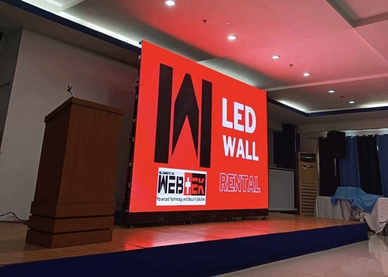 Sự kiện Bước nền 500 * 1000mm P3.91 màn hình hiển thị video LED với 1000cd / m2 Độ sáng và R 625-630nm LED Parameter