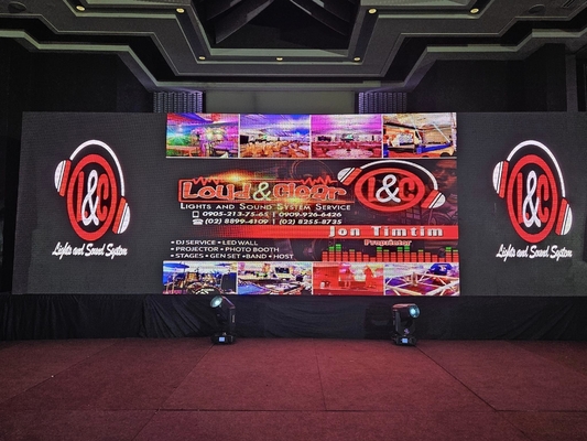 640000dots/m2 Density Fine Pitch Led Display với chip ống đầy màu sắc và vật liệu tủ nhôm đúc đúc