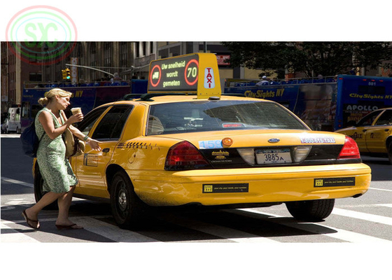 Đèn LED màu trắng taxi trên cao biển báo LED màn hình LED ngoài trời P5 P6 P10 màn hình LED điều khiển WIFI
