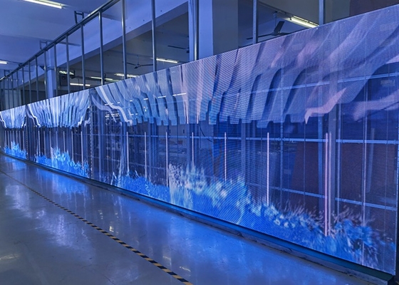 Màn hình hiển thị xuyên suốt LED độ minh bạch cao P 2.5 Full Color Outdoor Transparent Led Screen Glass Led Display